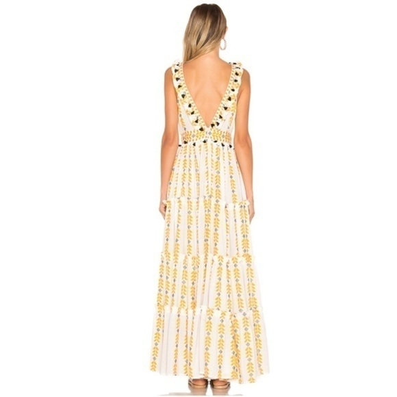 RARE Dodo Bar Or Revolve Alicia Tiered Maxi Dress No Mesh Tassel Summer Gown NWT - Picture 7 of 16